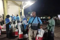 Kloter BTH 13 Jadi Rombongan Pertama Jamaah Haji Jambi yang Pulang (Foto: RRI)