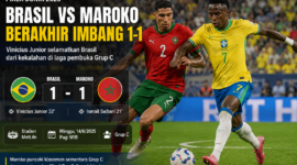 Maroko Tahan Brasil 1-1 pada Laga Perdana Grup C (Foto: Ilustrasi AI)
