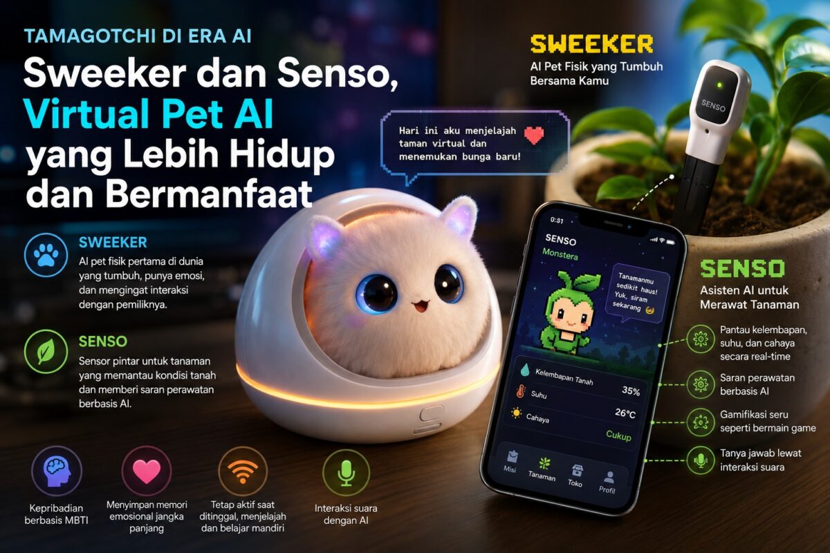 AI Bawa Tamagotchi ke Level Baru Lewat Sweeker dan Senso (Foto: Ilustrasi AI)