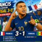 Prancis Taklukkan Senegal 3-1, Mbappe Cetak Brace (foto ilustrasi Ai)