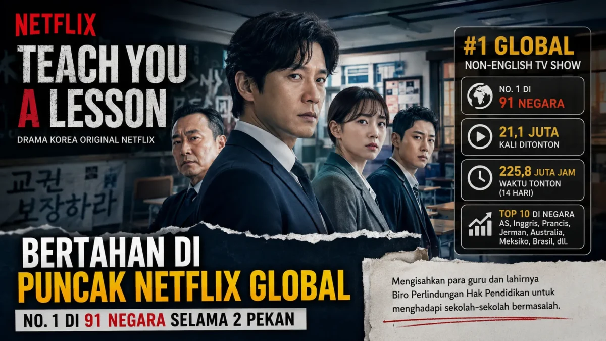 Teach You A Lesson Bertahan di Puncak Netflix Global (Foto:Ilustrasi AI)