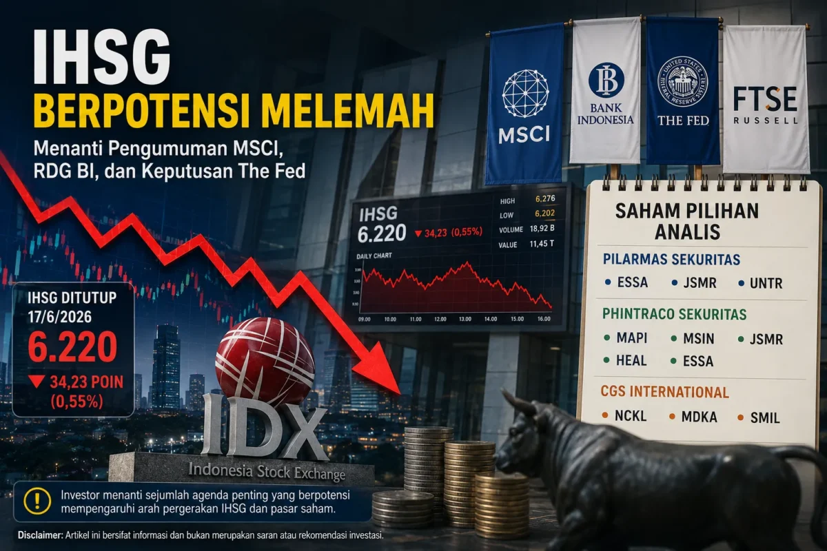 IHSG Berpotensi Melemah Jelang Pengumuman MSCI, Ini Rekomendasi Saham Analis (Foto:Ilustrasi Ai)