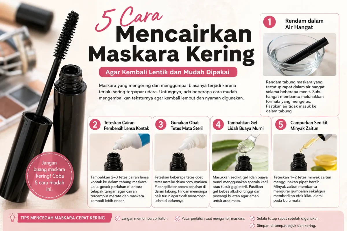 5 Cara Mencairkan Maskara Kering agar Kembali Lembut dan Mudah Dipakai (Foto:Ilustrasi AI)