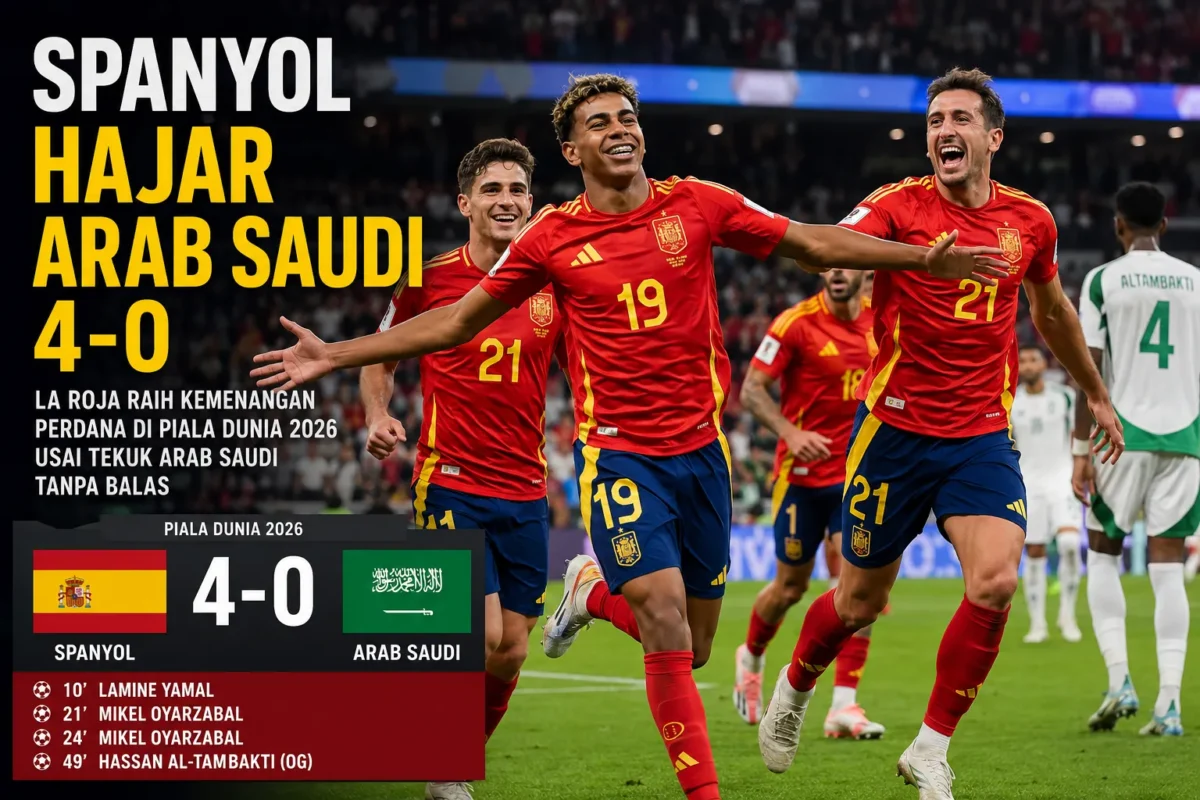 Spanyol Hajar Arab Saudi 4-0, Jaga Peluang Lolos dari Grup H (Foto: Ilustrasi Ai)