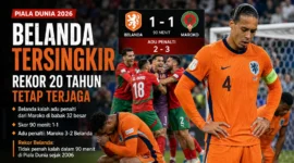 Belanda Tersingkir dari Piala Dunia 2026, Rekor 20 Tahun Tetap Terjaga (Foto : Ilustrasi Ai )