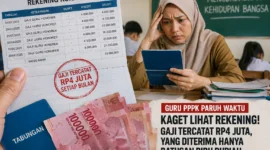 Guru PPPK Paruh Waktu Temukan Gaji Rp4 Juta di Rekening, Diduga Tak Pernah Diterima (Foto : Ilustrasi AI)