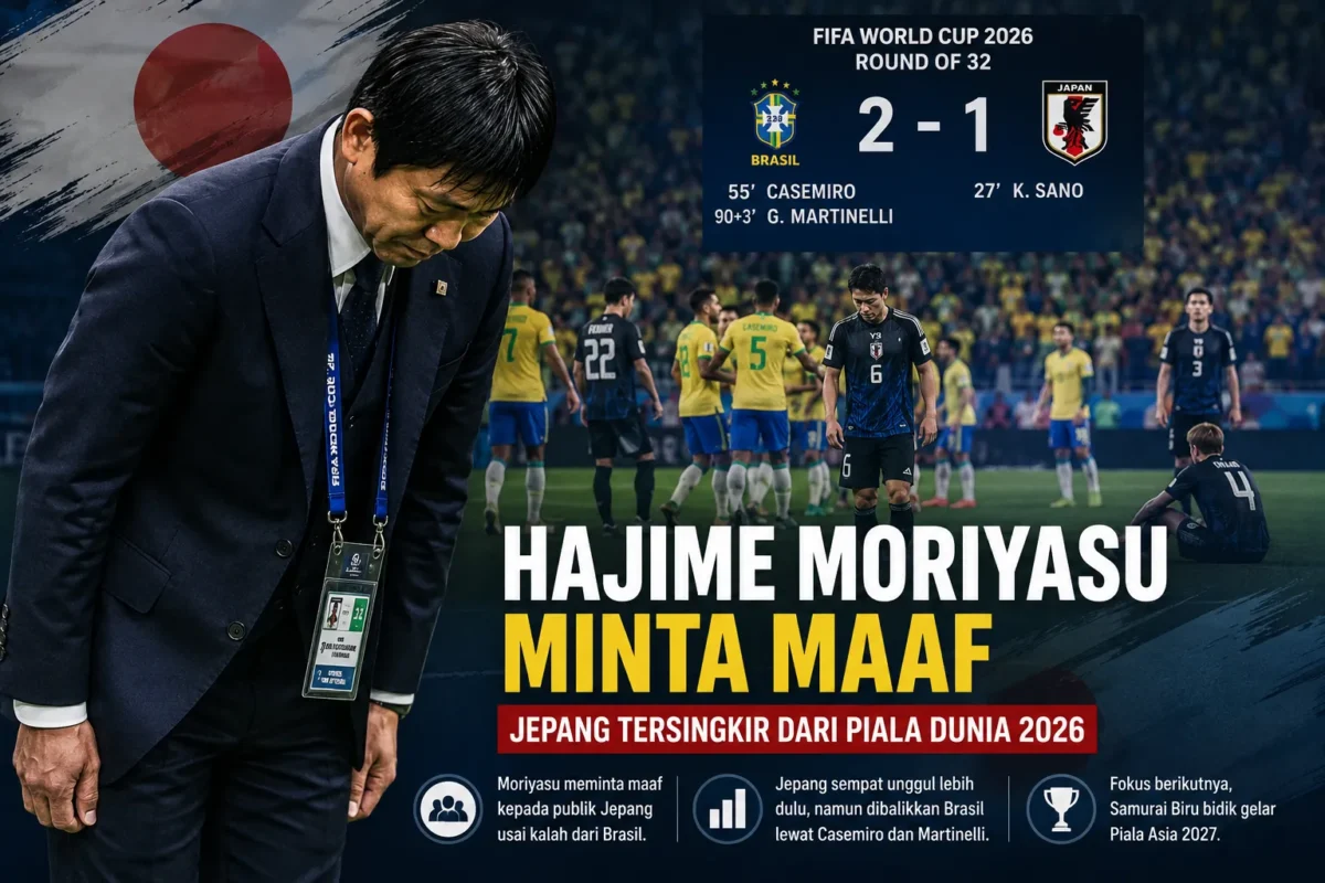 Hajime Moriyasu Minta Maaf usai Jepang Tersingkir dari Piala Dunia 2026, Langsung Bidik Piala Asia (Foto: Ilustrasi Ai)