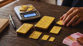Ilustrasi. Harga Emas Antam Hari Ini Naik Jadi Rp2.711.000 per Gram (Foto: Ai)