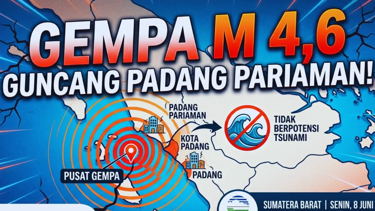 Ilustrasi. Gempa Magnitudo 4,6 Guncang Padang Pariaman (Foto:Ai)