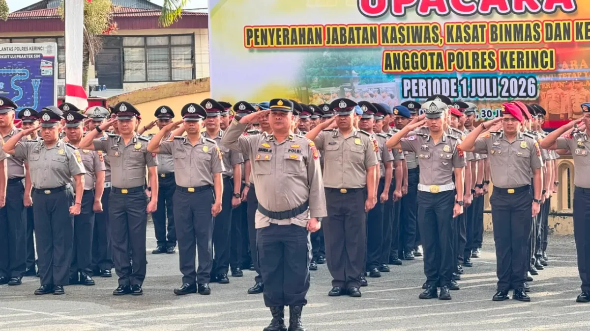 67 Personel Polres Kerinci Naik Pangkat, Kapolres: Tanggung Jawab Makin Besar (Foto : Dok. Ist)