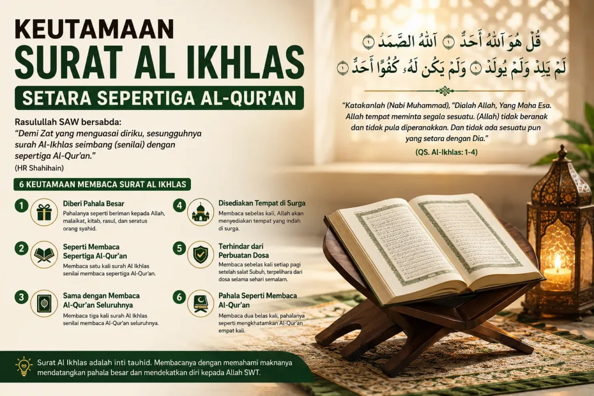 Keutamaan Surat Al Ikhlas, Setara Sepertiga Al-Qur'an Menurut Hadis Rasulullah SAW (Foto: Ilustrasi Ai)