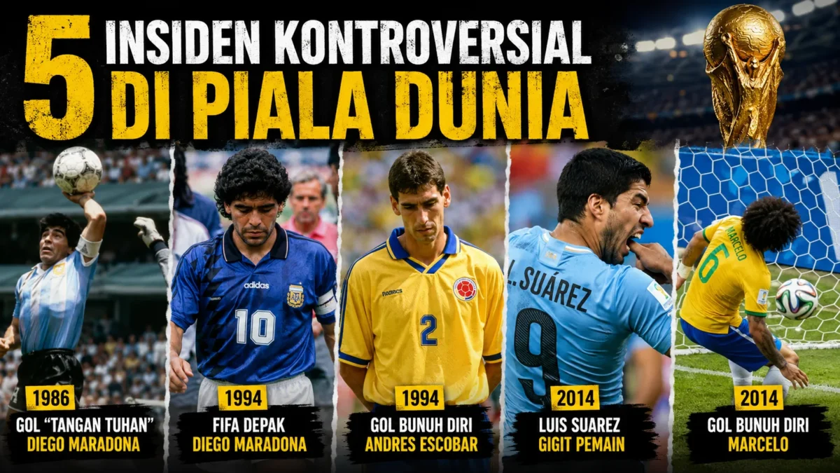 5 Insiden Paling Kontroversial dalam Sejarah Piala Dunia (Ilustrasi Ai)