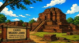 Candi Muaro Jambi, Kompleks Buddha Terluas di Asia Tenggara (Foto: rri.co.id/ilustrasi Ai)