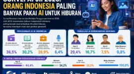 Survei APJII 2026: Orang Indonesia Paling Banyak Pakai AI untuk Hiburan (Ilustrasi: AI)