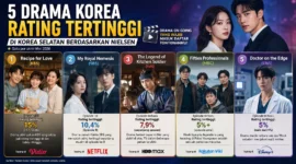 5 Drama Korea Rating Tertinggi Juni 2026, Ada Favoritmu? (Ilustrasi Ai)
