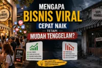 Fenomena Bisnis Viral: Populer Sesaat, Sulit Bertahan Lama (Foto:Ilustrasi AI)