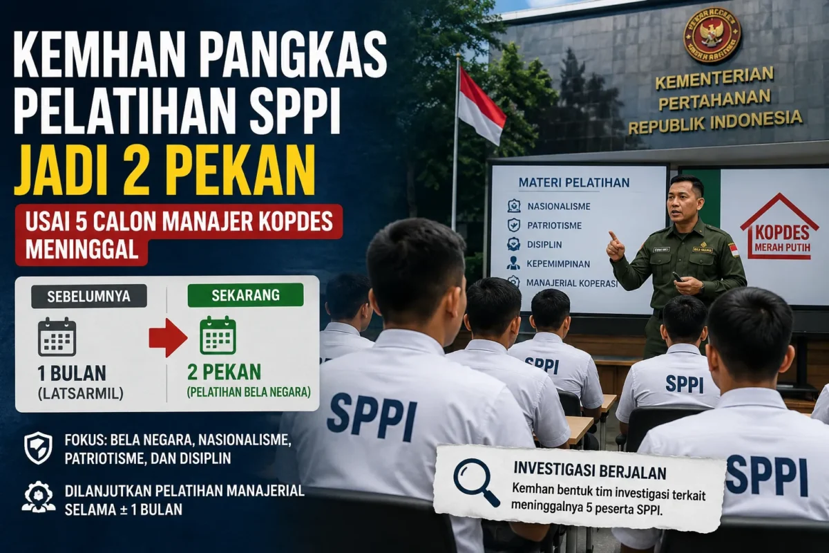 Kemhan Pangkas Pelatihan SPPI Jadi 2 Pekan Usai 5 Calon Manajer Kopdes Meninggal (Foto : Ilustrasi AI )
