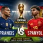 Prancis vs Spanyol, Rival Lama Kembali Bentrok di Semifinal Piala Dunia 2026 (Foto: Ilustrasi AI )