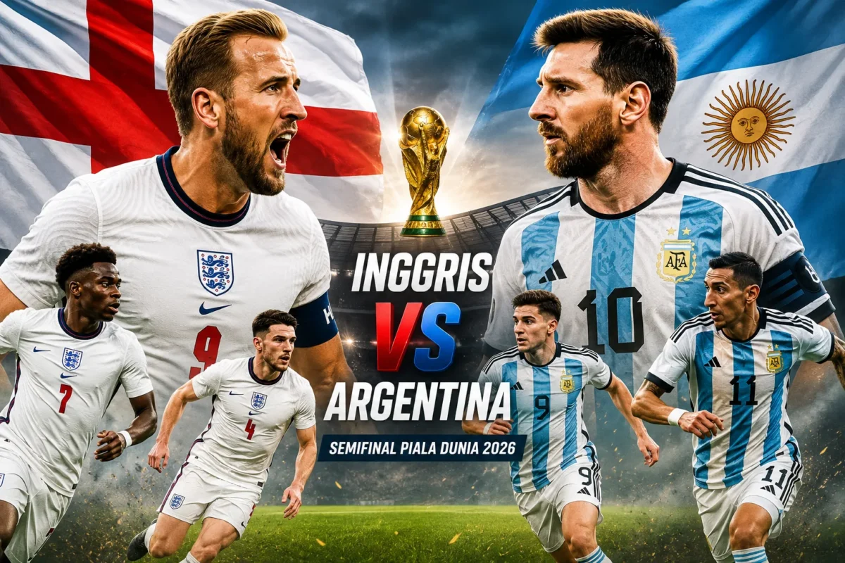 Inggris vs Argentina: Messi Hadapi Rival Bersejarah untuk Pertama Kali (Foto: Ilustrasi AI)