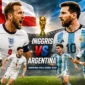 Inggris vs Argentina: Messi Hadapi Rival Bersejarah untuk Pertama Kali (Foto: Ilustrasi AI)