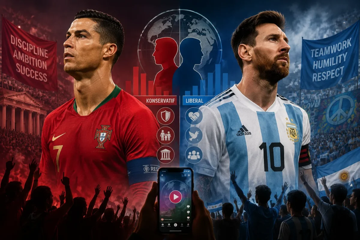 Studi Ungkap Penggemar Ronaldo dan Messi Punya Perbedaan Politik (Foto: Ilustrasi Ai)