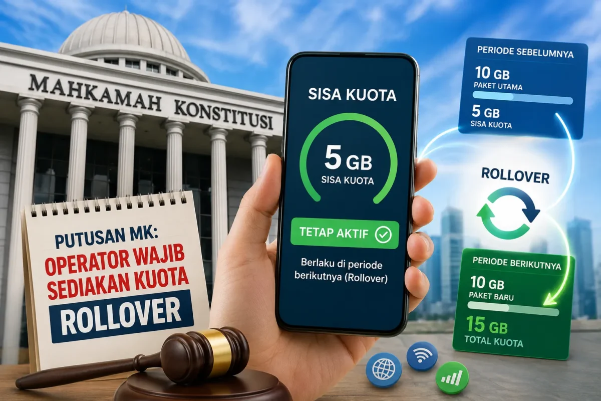 MK Wajibkan Operator Sediakan Kuota Rollover, Sisa Kuota Tak Boleh Langsung Hangus (Foto: Ilustrasi AI)