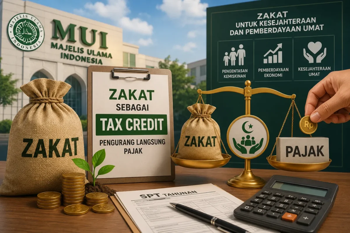 MUI Usulkan Zakat Jadi Pengurang Langsung Pajak (Foto: Ilustrasi AI)