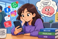 Mengapa Kita Sulit Berhenti Cek Notifikasi Ponsel? (Foto: Ilustrasi Ai)