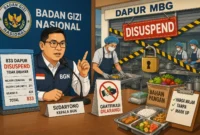 BGN Suspend 833 Dapur MBG, Pelanggar Tak Lagi Dibayar (Foto : Ilustrasi AI)