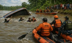 Perahu Mahasiswa KKN Terbalik di Sungai Rawas, Satu Hilang