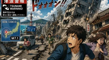Gempa 7,1 Magnitudo Landa Kyushu, Jepang Sempat Keluarkan Peringatan Tsunami (foto: Ilustrasi AI)