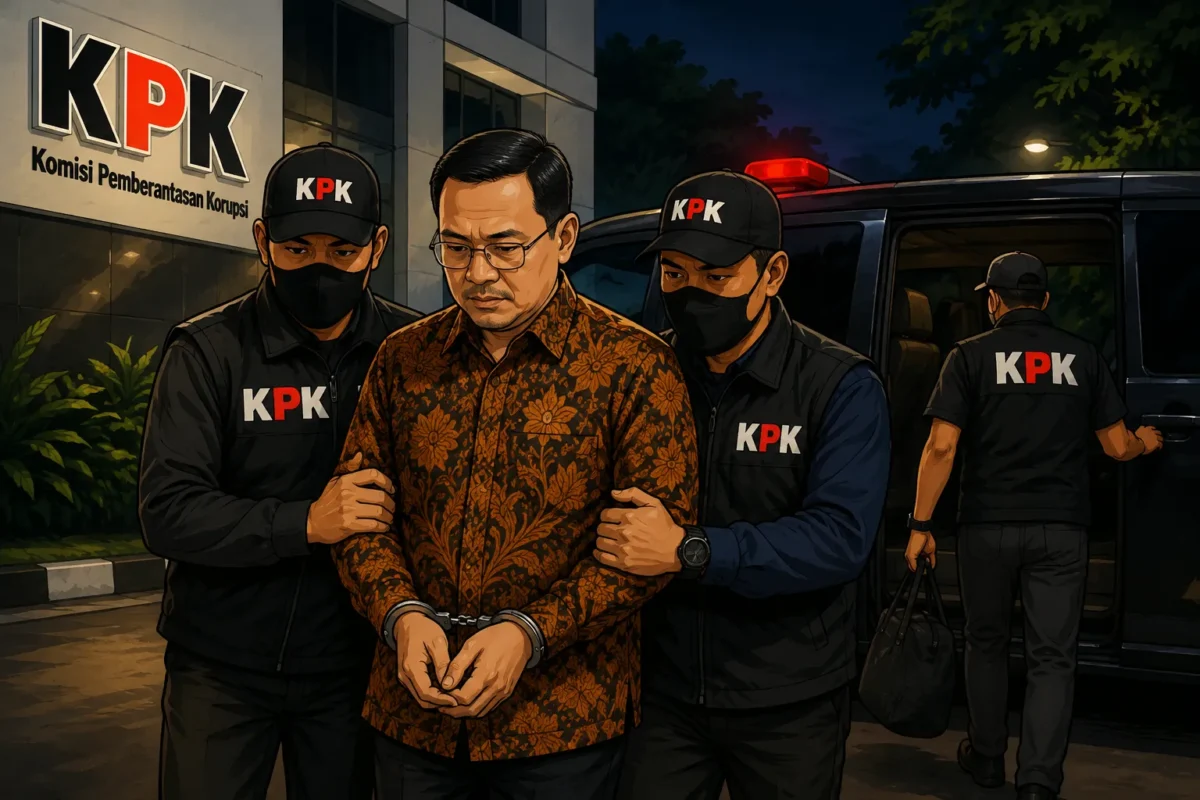 Bupati Pemalang Anom Widiyantoro Terjaring OTT KPK (Foto: Ilustrasi AI )