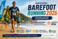 Barefoot Running 2026 Padang Pariaman Digelar di Pantai Katapiang (Foto: Ilustrasi AI )