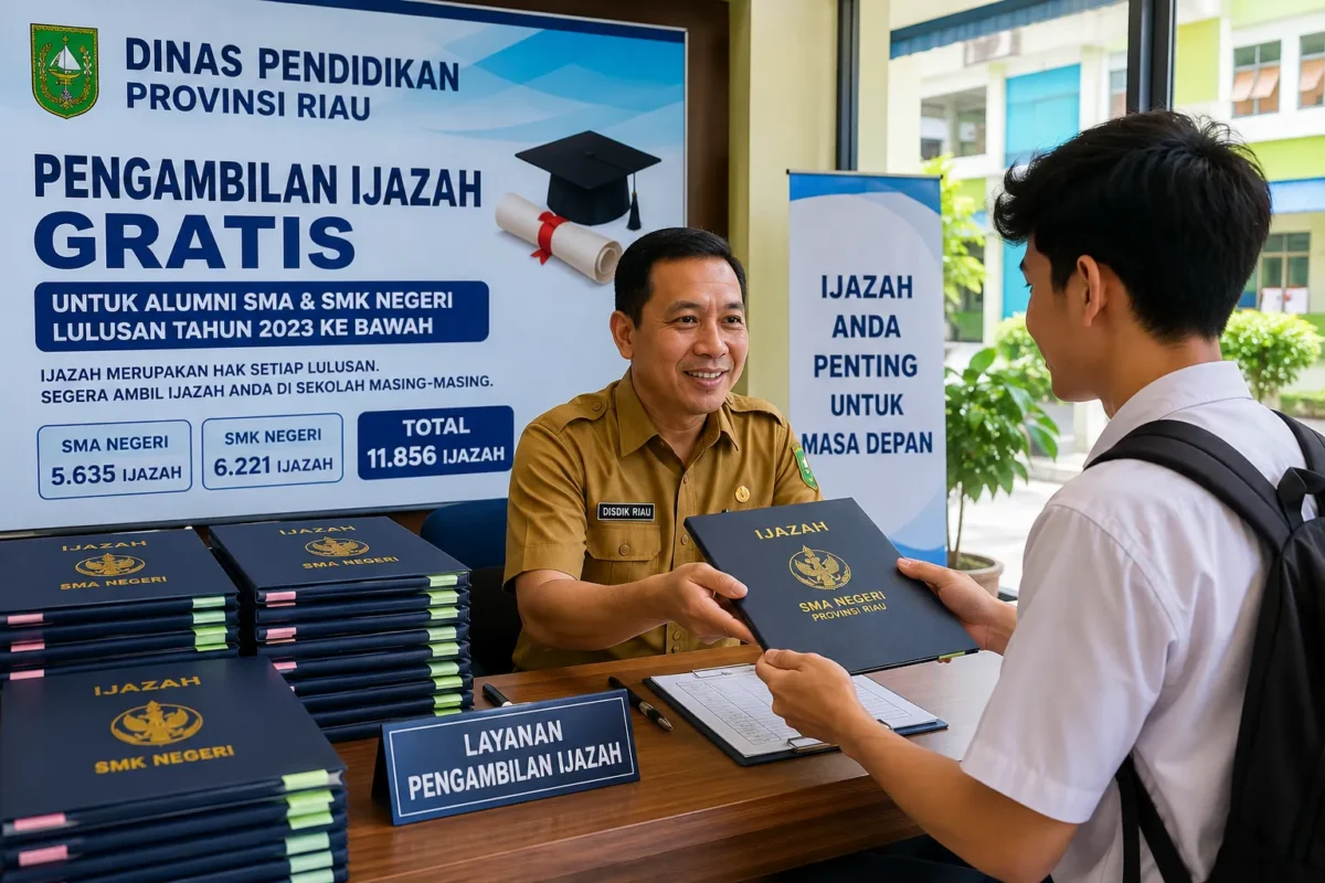 11.856 Ijazah SMA-SMK Negeri di Riau Belum Diambil (Foto: ilustrasi ai)