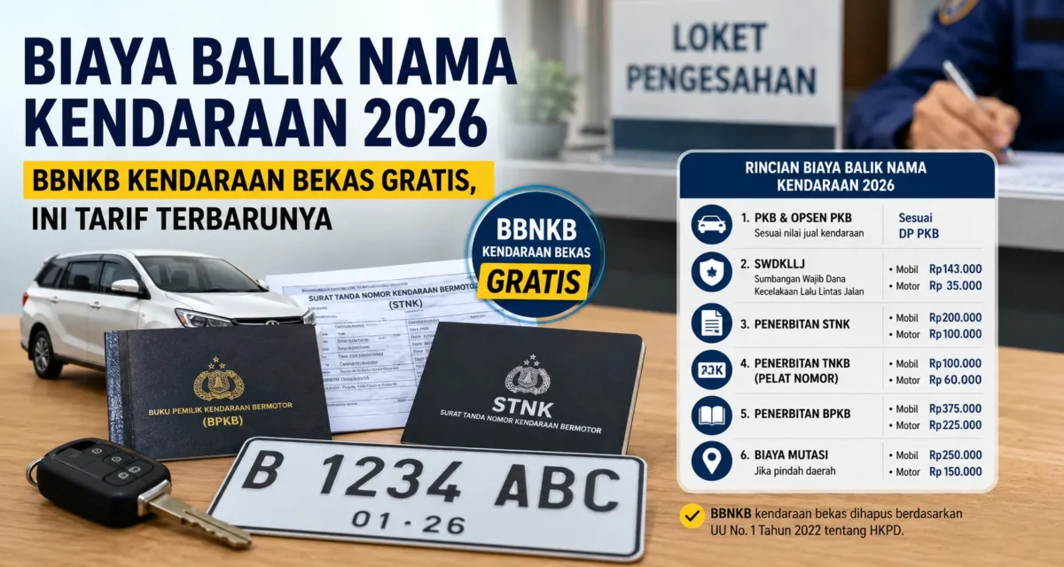 Biaya Balik Nama Kendaraan 2026, Ini Rincian Tarif yang Masih Harus Dibayar (Foto: Ilustrasi Ai)