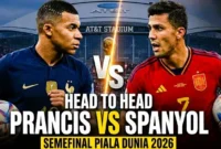 Empat Raksasa Dunia Berebut Tiket Final Piala Dunia 2026 (Foto: Ilustrasi AI)
